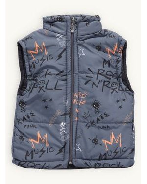 Detská prešívaná vesta ROCKSTAR grafitová