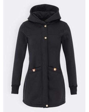 Čierna predĺžená dámska mikina