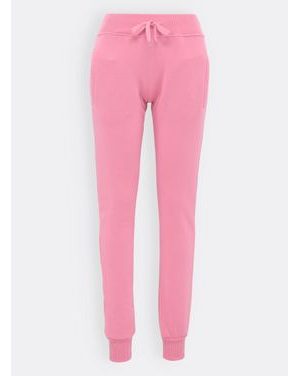 Dámské tepláky bez potisku růžové