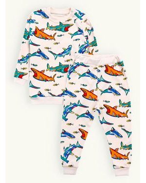 Detská súprava VESELÉ ŽRALOKY smotanová