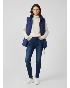 Dámská oboustranná vesta tmavě modrá