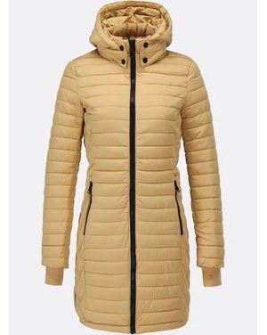 Dámska prešívaná prechodná bunda béžová