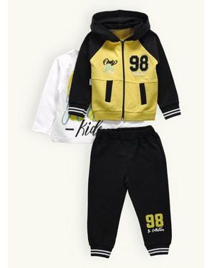 Dětská sportovní tepláková souprava žluto-černá
