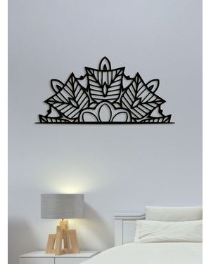 Drevená mandala polkruh Ornament