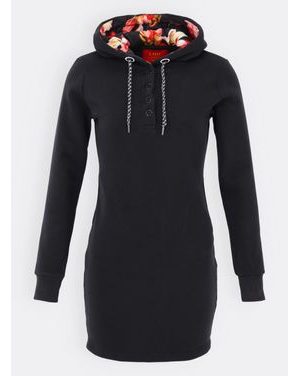 Dámska predĺžená mikina čierna