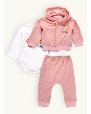 Kojenecká souprava VESELÝ KVĚT broskvová