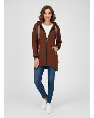 Dámska predĺžená mikina hnedá