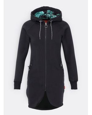 Dlhá dámska čierna mikina