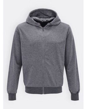 Pánska mikina na zips s kapucňou grafitová