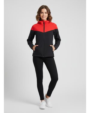 Dámska joggingová bunda čierno-červená