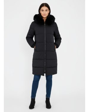 Dámska dlhá zimná bunda čierna