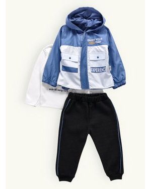 Detská vychádzková súprava modro-čierna