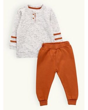 Dětská dvoudílná tepláková souprava cihlová