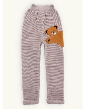 Detské pletené tepláky MACKO béžové