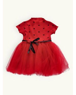 Detské dievčenské šaty BALETKA červené