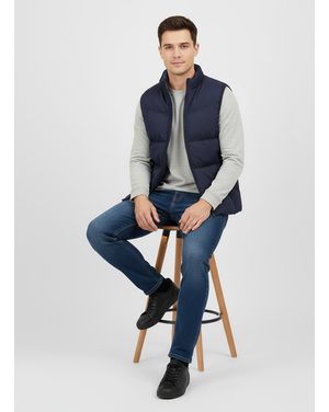 Pánska prešívaná vesta tmavomodrá