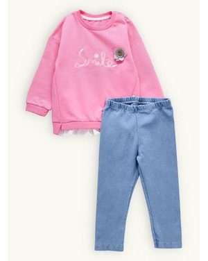 Dětská tepláková souprava ÚSMĚV růžová