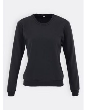 Dámska mikina bez kapucne čierna