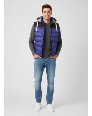 Pánska prešívaná vesta tmavomodrá