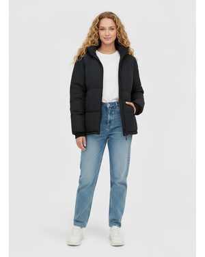 Dámska krátka zimná bunda čierna