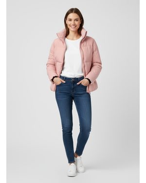 Dámska krátka zimná bunda púdrová