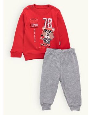 Detská tepláková súprava SKATE MACKO červená