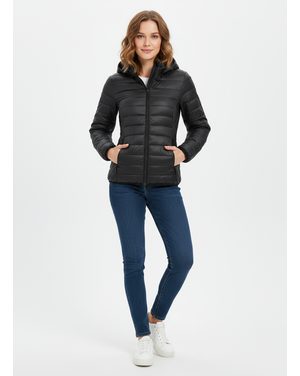 Dámska prechodná prešívaná bunda čierna