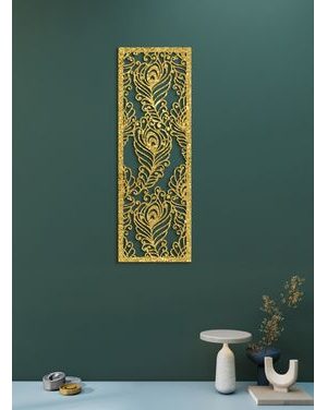 Luxusná drevená mandala Pávie perá