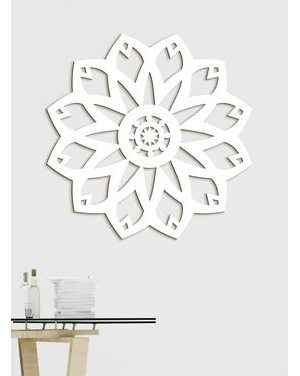 Moderná drevená mandala Čaro kvetu