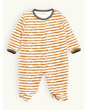 Novorodenecké dupačky pruhované bielo-žlté