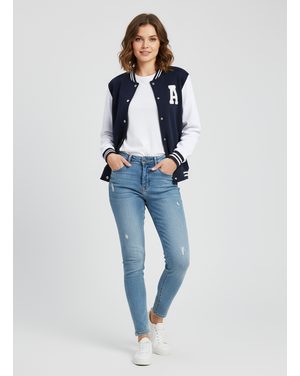 Dámska športová mikina tmavomodrá