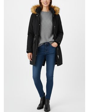 Zateplená dámska zimná bunda čierna