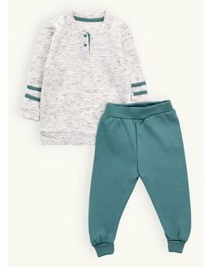 Detská dvojdielna tepláková súprava zelená