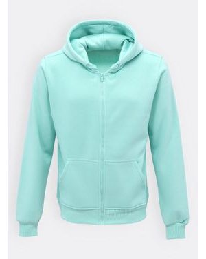 Pánska mikina s kapucňou bez potlače mentolová