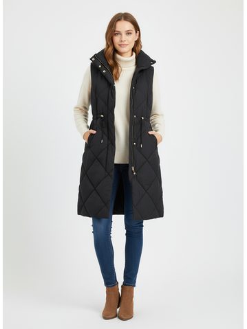 Dámská elegantní prošívaná vesta černá