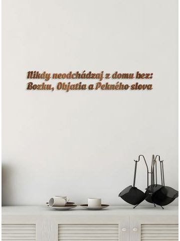Drevený nápis pravidlá rodiny