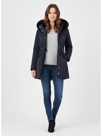 Dámska zimná bunda tmavomodrá