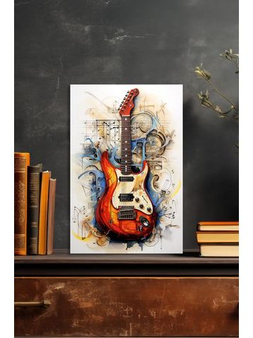 Maľovaná gitara abstrakt