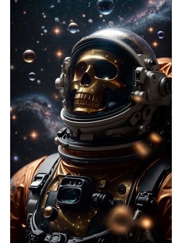 Obraz na stenu lebka astronauta