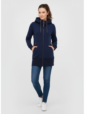 Dámská prodloužená mikina tmavě-modrá