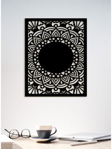 Drevená mandala slnečný kvet