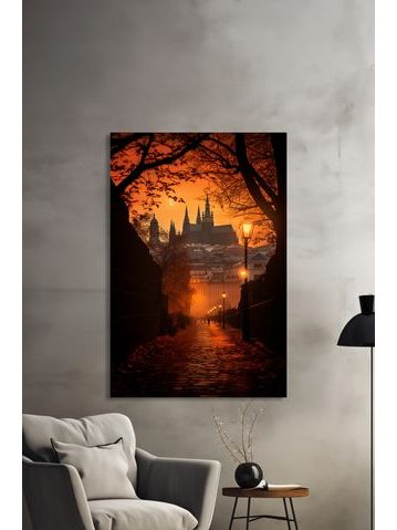 Obraz na stenu Pražský hrad vo večernom šere