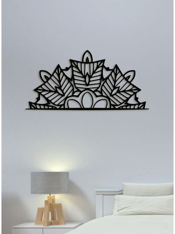 Drevená mandala polkruh Ornament