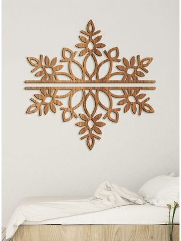 Dvojdielna drevená mandala SNOW