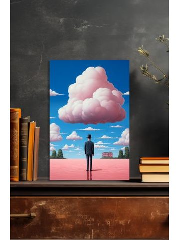 Obraz na stenu muž v klobúku pod mrakom