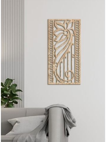 Drevená kvetinová mandala na stenu