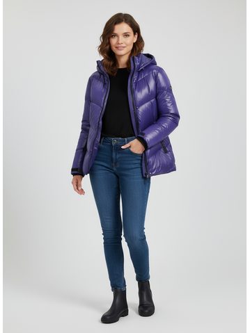 Dámska prešívaná bunda fialová