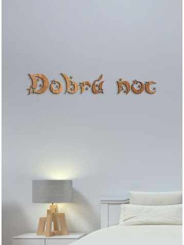 Drevený nápis "Dobrú noc"