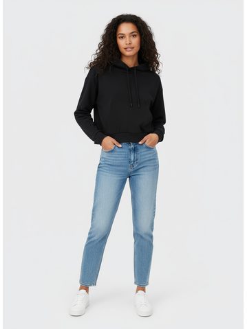 Dámská mikina crop top černá