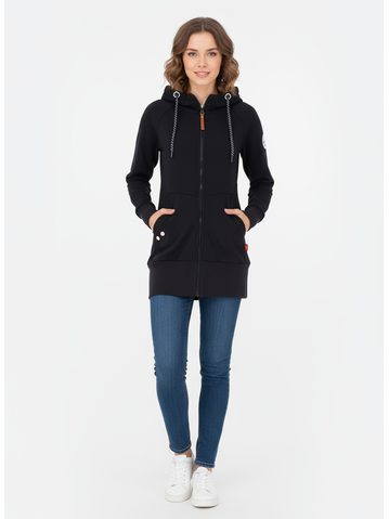 Prodloužená mikina černá